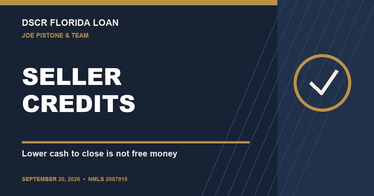 Seller credits: lower cash to close is not free money