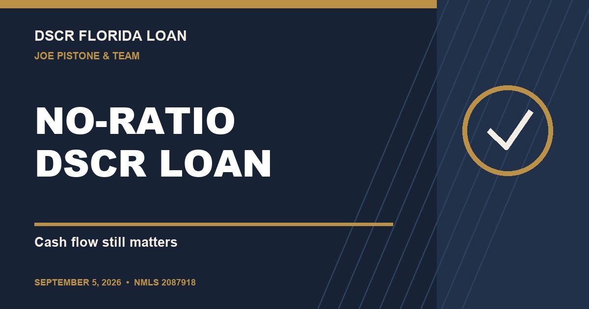No-ratio DSCR loan: cash flow still matters
